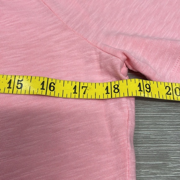 NWT Talbots Embroider Lace Trim Split Neck Cotton Tee Gardenia Pink XS - Picture 5 of 13